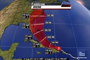 Tropical Storm Irene Map - 2